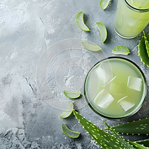 Cold drinks with aloe vera ingredient