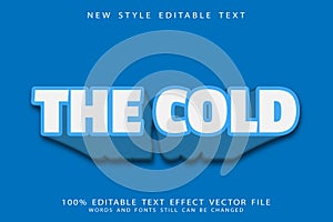 The Cold editable text effect emboss modern style