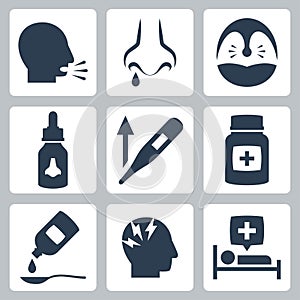 Cold and flu related icons