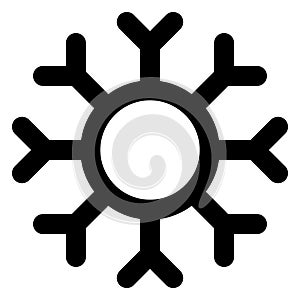 Cold, forecast bold outline vector icon which can easily modify or edit