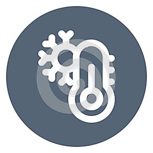 Cold, forecast bold outline vector icon which can easily modify or edit