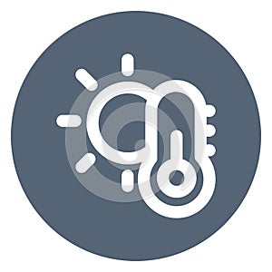 Cold, forecast bold outline vector icon which can easily modify or edit