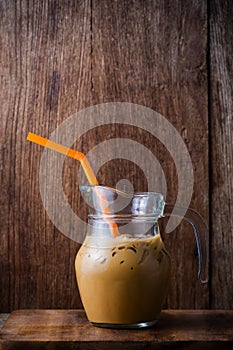 Cold fresh ice coffee