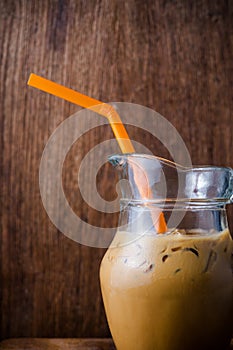 Cold fresh ice coffee