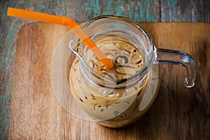 Cold fresh ice coffee