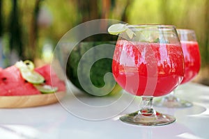 Cold and fresh Watermelon Smoothie