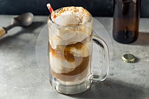 Cold Frozen Root Beer Float