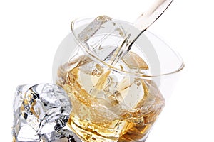 Cold glass of alcohol