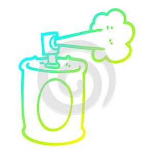 A creative cold gradient line drawing cartoon spraypaint can photo