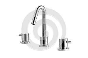Cold and hot chrome faucet