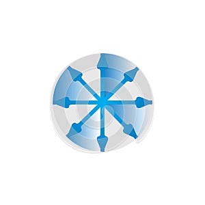 cold illustration logo vector