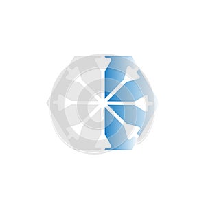 cold illustration logo vector photo