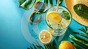 cold lemonade drink AI Generated