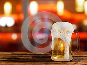 Cold light beer mug