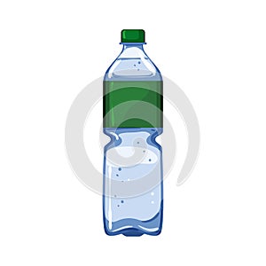 cold mineral water bottle cartoon vector illustration