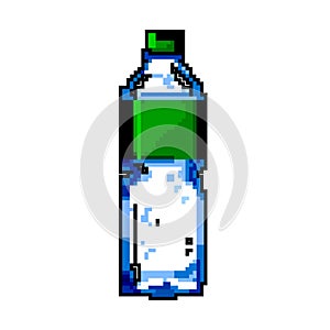 cold mineral water bottle game pixel art vector illustration