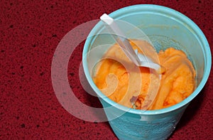 Cold Orange Ice Cream Sherbet