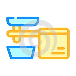 Cold pressed oil press machine color icon vector illustration