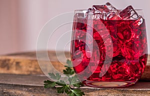 Cold Red Pomegranate Juice