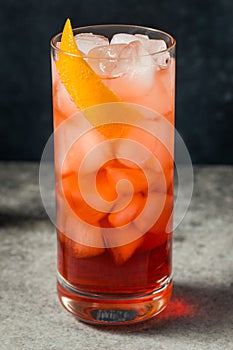 Cold Refreshing Americano Negroni Cocktail photo