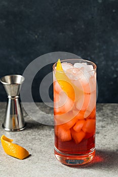 Cold Refreshing Americano Negroni Cocktail photo