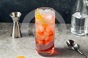 Cold Refreshing Americano Negroni Cocktail photo