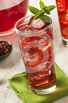 Cold Refreshing Berry Hibiscus Ice Tea