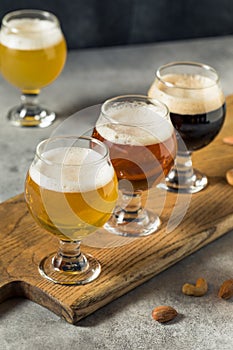 Cold Refreshing Craft Beer Flight