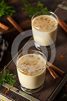 Cold Refreshing Eggnog Drink
