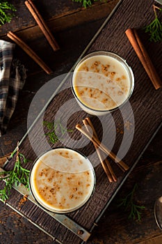 Cold Refreshing Eggnog Drink