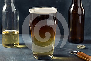 Cold Refreshing Snakebite Cider and Stout Cocktail