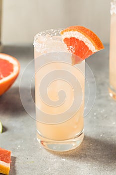 Cold Refreshing Tequila Paloma Cocktail
