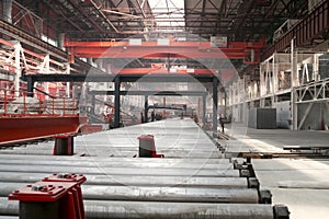 Cold rolling department in metallurgy factory photo