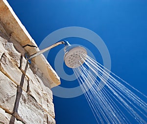 Cold Shower in the Hot Summer Day