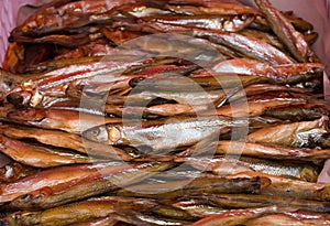 Cold smoked fish smelt, food industry