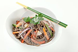 Cold Soba Buckwheat Noodle Salad