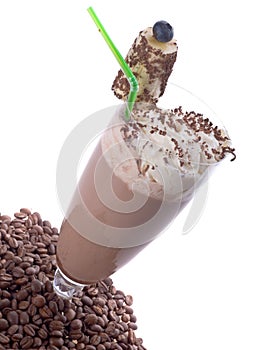 Cold and sweet milkshake
