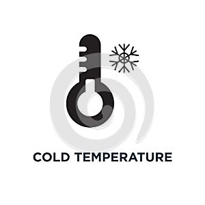 Cold temperature icon. Simple element illustration. Cold tempera photo