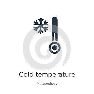 Cold temperature icon vector. Trendy flat cold temperature icon from meteorology collection isolated on white background. Vector