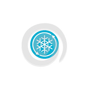 Cold Temperature sign. Snowflake logo, Freezer Icon photo