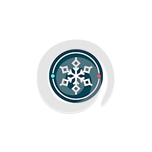 Cold Temperature sign. Snowflake logo, Freezer Icon photo