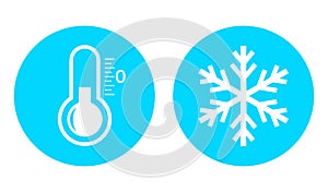 Cold temperature vector icon photo