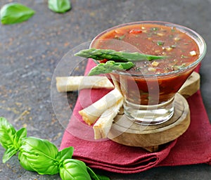 cold tomato gazpacho soup