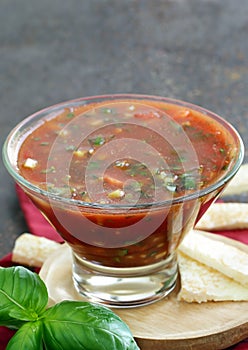 cold tomato gazpacho soup