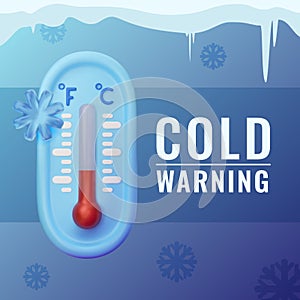 Cold warning illustration