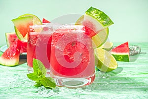 Cold watermelon margaritas