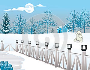 Cold Winter Night, illustration