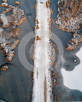 cold winter snow lake kanieris