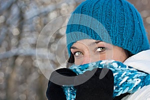 Cold winter woman