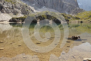 Coldai lake, in the Dolomites